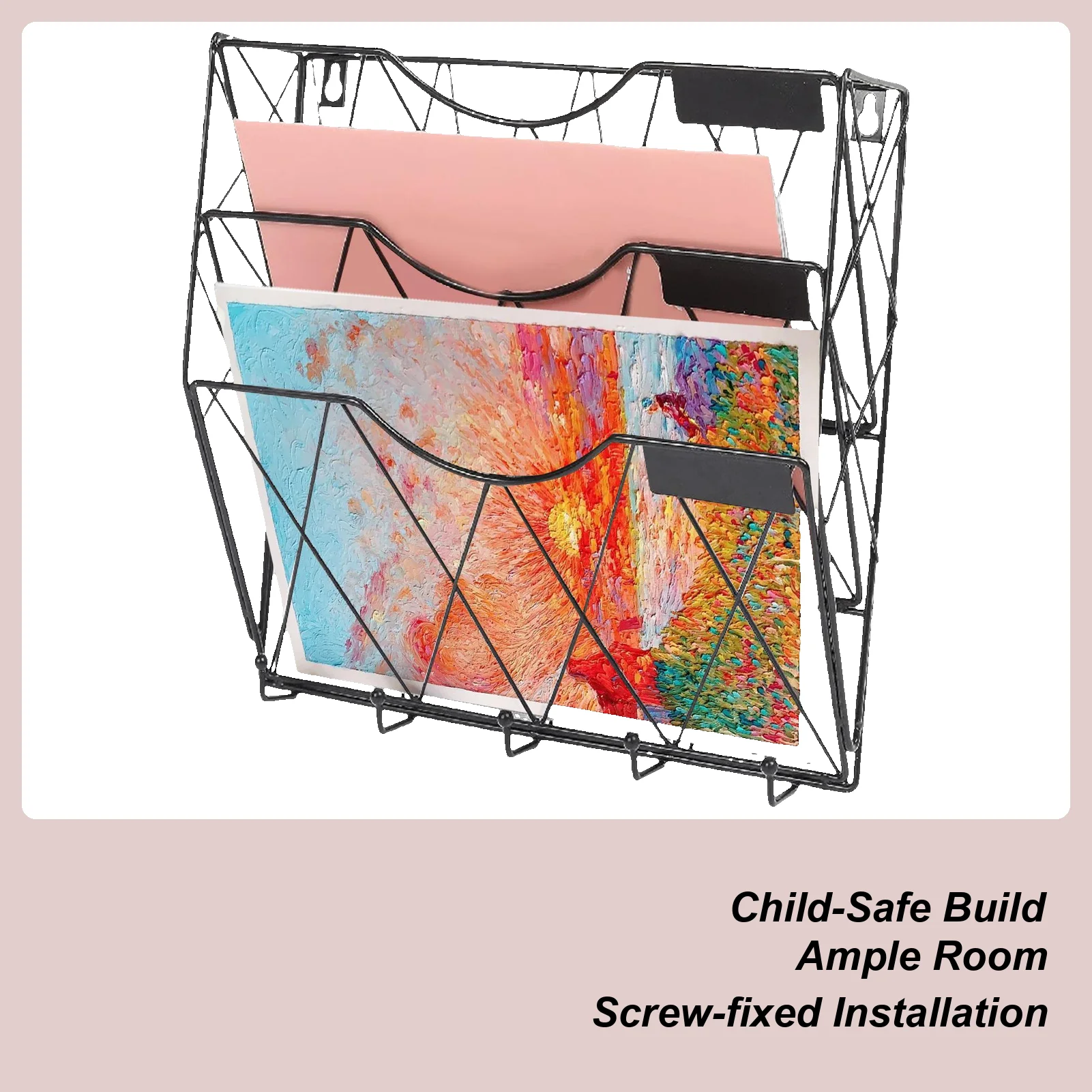 

Newspaper Storage Rack Wall-mounted Magazines Rack Wall Bookshelf Key Hook With Shelf Display Rack For Notebooks Home Rack