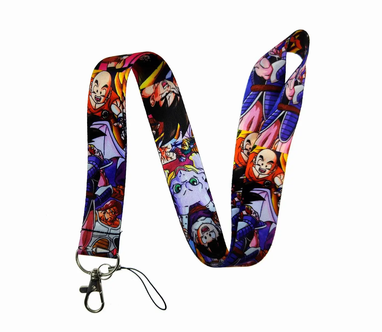 

H-75 Japan Cartoon Anime Lanyard Keychain Cartoon Print Ribbon Neck Steap Key Chain Charm ID Badge Holder Accessories Gifts