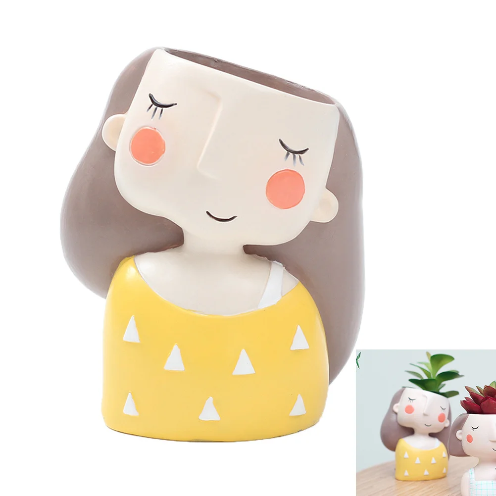 

4 шт., милый мультяшный сочный горшок, цветочные горшки из смолы для домашнего офиса, украшение рабочего стола, маленькие горшки для растений, горшки для сочных растений
