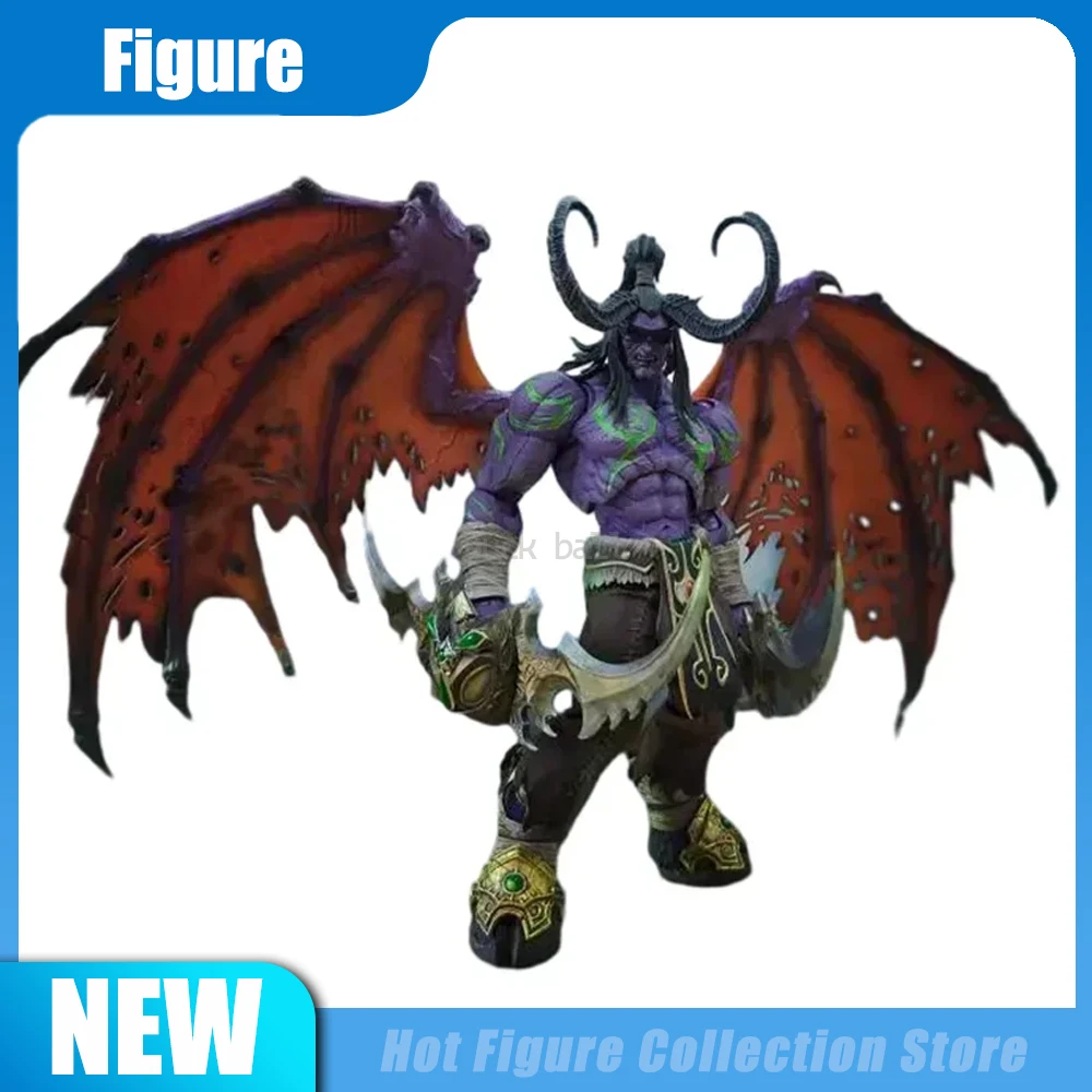 Game Illidan Stormrage Figure World Of Warcraft Demon Hunter Action Figures Elf Yudean Model Pvc Collection Statue Toys Gifts