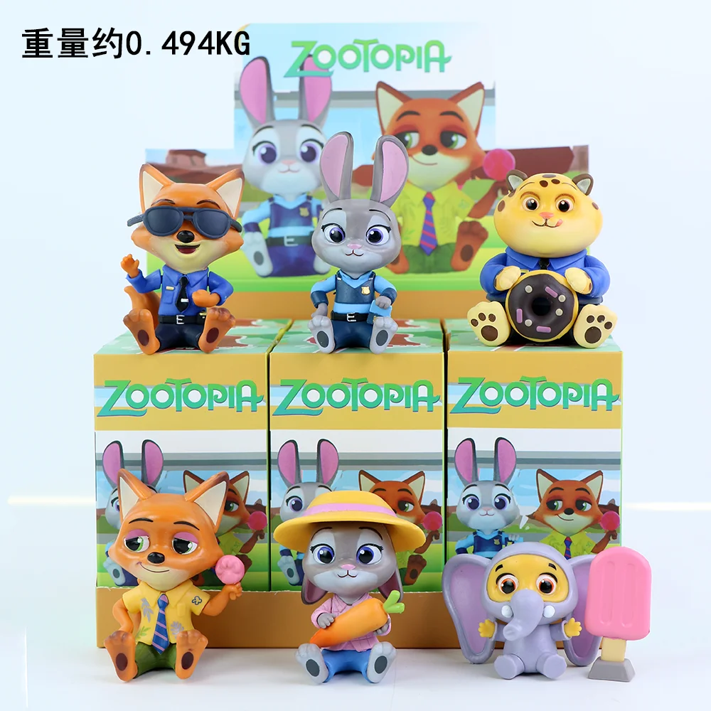 Desktop Decor, Collection DisplayKids' Gifting, ZootopiaToyHot-Selling Zootopia Nick Judy Sitting Series Trendy Blind Box Figure