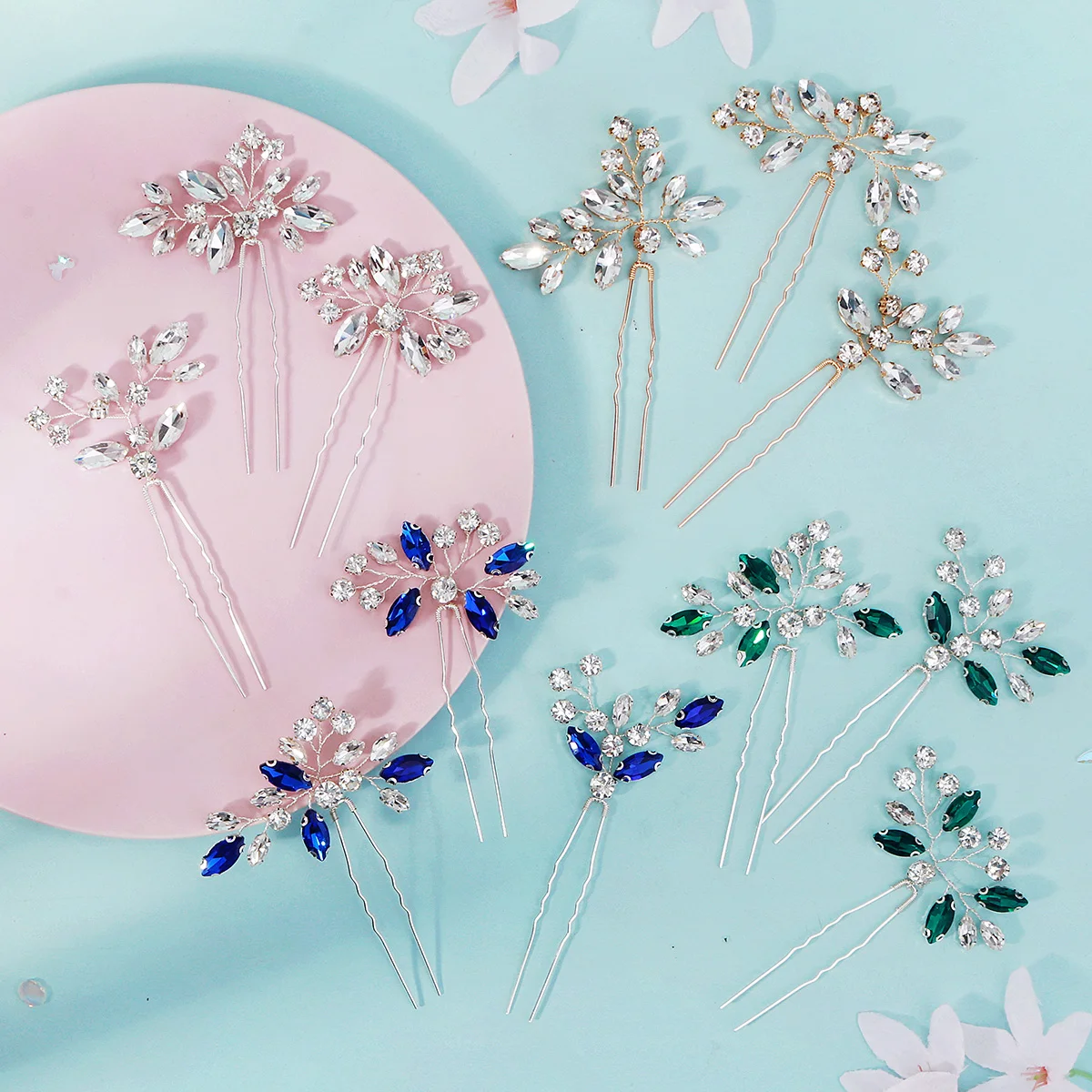 

3 шт., свадебные заколки для волос с кристаллами для невесты, модные заколки для волос ручной работы со стразами, ювелирные изделия, аксессуары для волос, вечерние челки, боковая заколка для волос