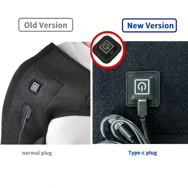 USB Electric Shoulder Brace Arm Pad 3 Gear Heated Massage Shoulder Support Massage Belt Gifts Health Care Keep Warm image 4