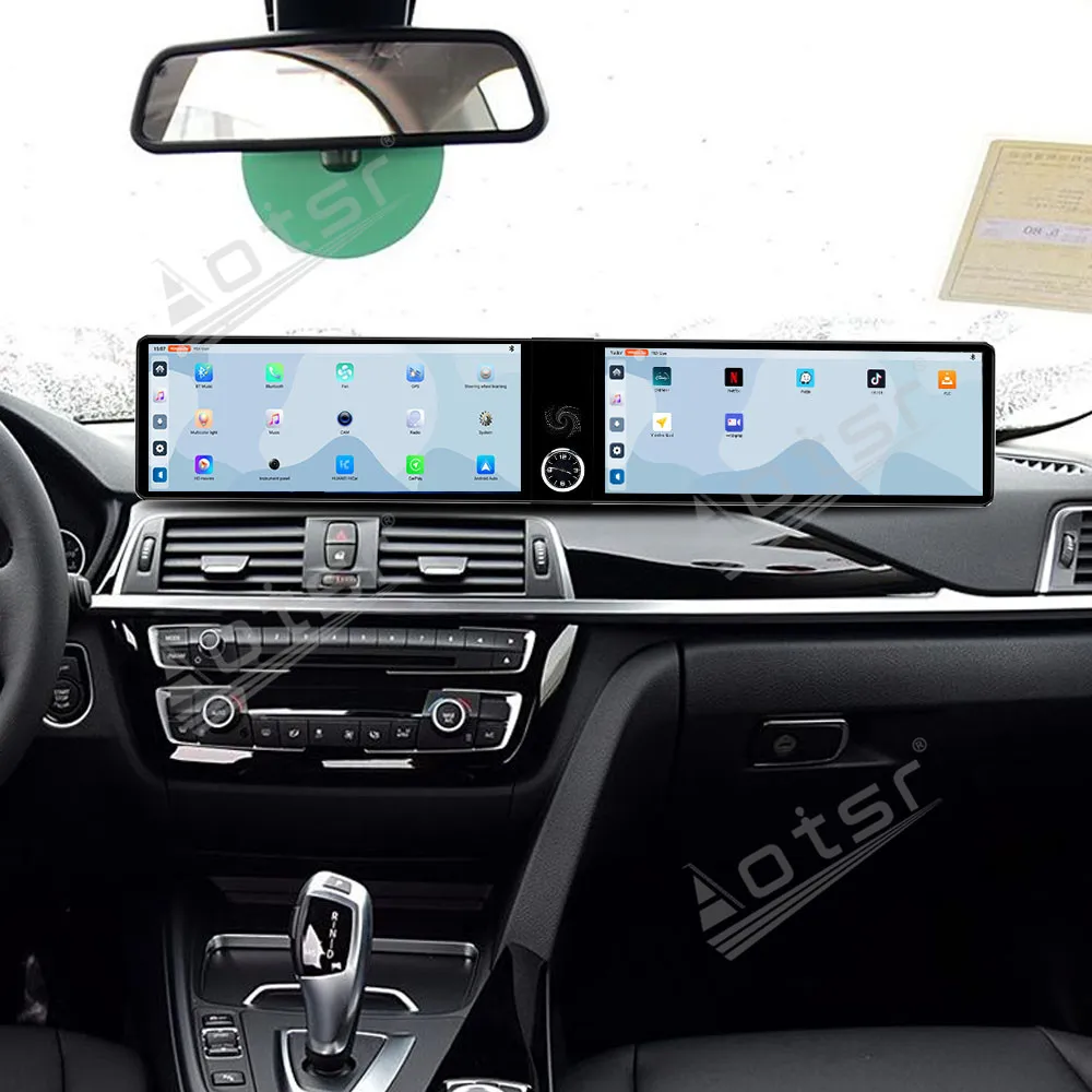 

Двойной 12,3-дюймовый автоматический carplay Android 13.0 для BMW 3/4 серии 2013-2019 NBT EVO Автомобильный радиоприемник Мультимедийный плеер GPS Стерео головное устройство