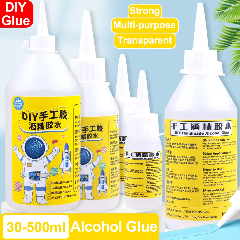 

Waterproof Alcohol Glue Transparent Adhesive Quick Drying Kids Plastic Craft Home School Paper Scrapbooking Stationery Non-Toxic