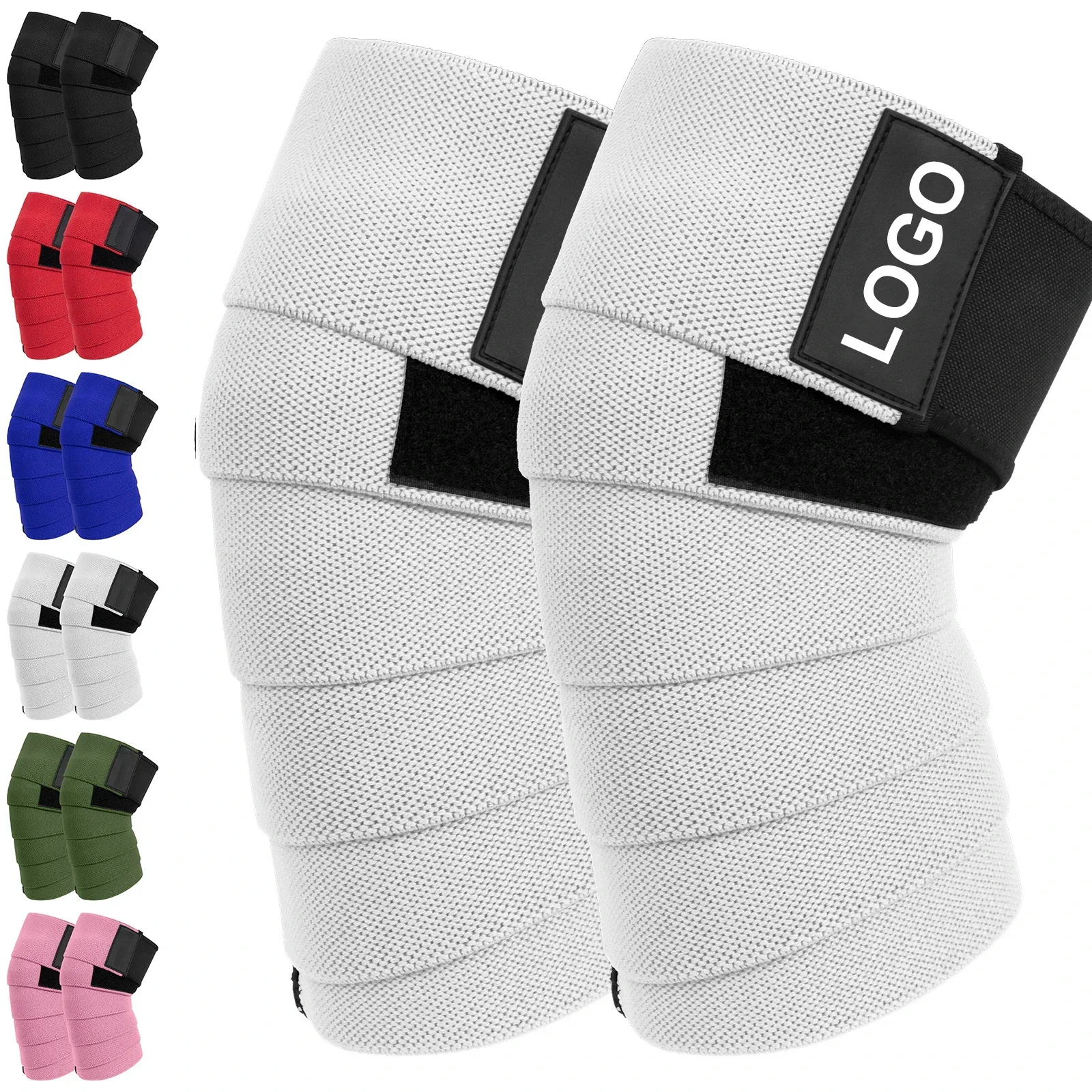 Knee Wraps for Squatting Knee Strap Bands for Crossfit Training Powerlifting Knee Support Deadlift Wraps Weightlifting