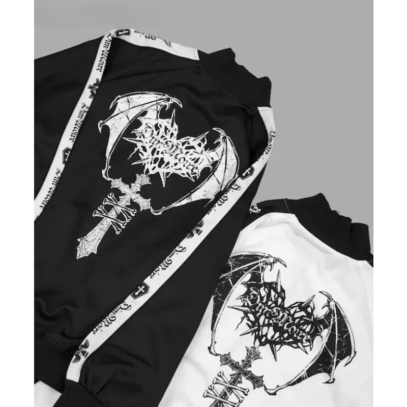 

Subculture Gotihc Sweatshirts Coats Women Casual Y2k Harajuku American Vintage Jackets 2000s Y2k Clothing Zipper Punk Top