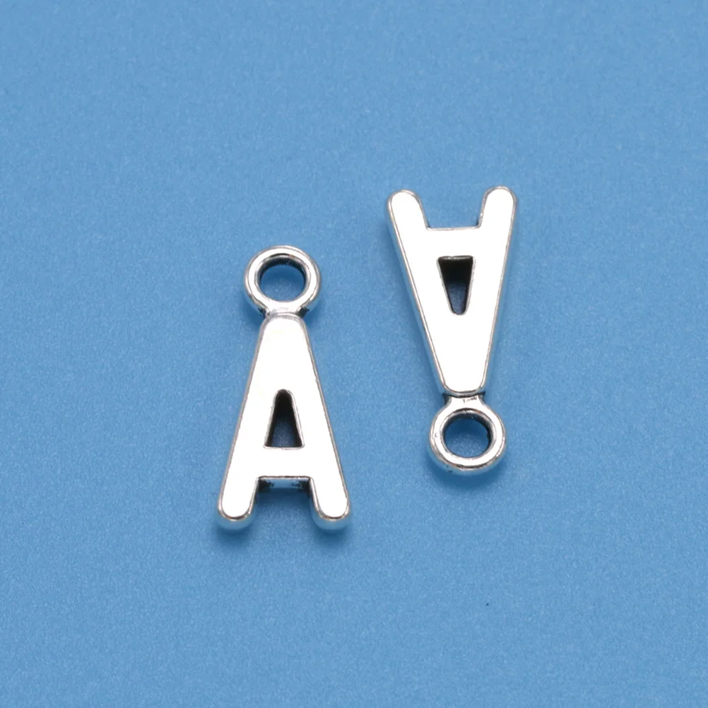 

50Pcs English Alphabet A Pendant Charms Silver Alloy DIY Jewelry Making Accessories Necklace Bracelet Unique Design
