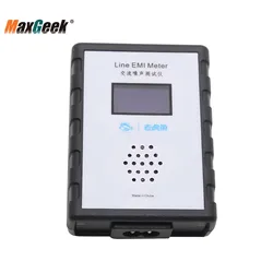 Maxgeek OLED Display Mains Noise Tester 10KHz-10MHz line EMI Meter Measuring Instrument Broadband AC Power Supply Ripple Analyze