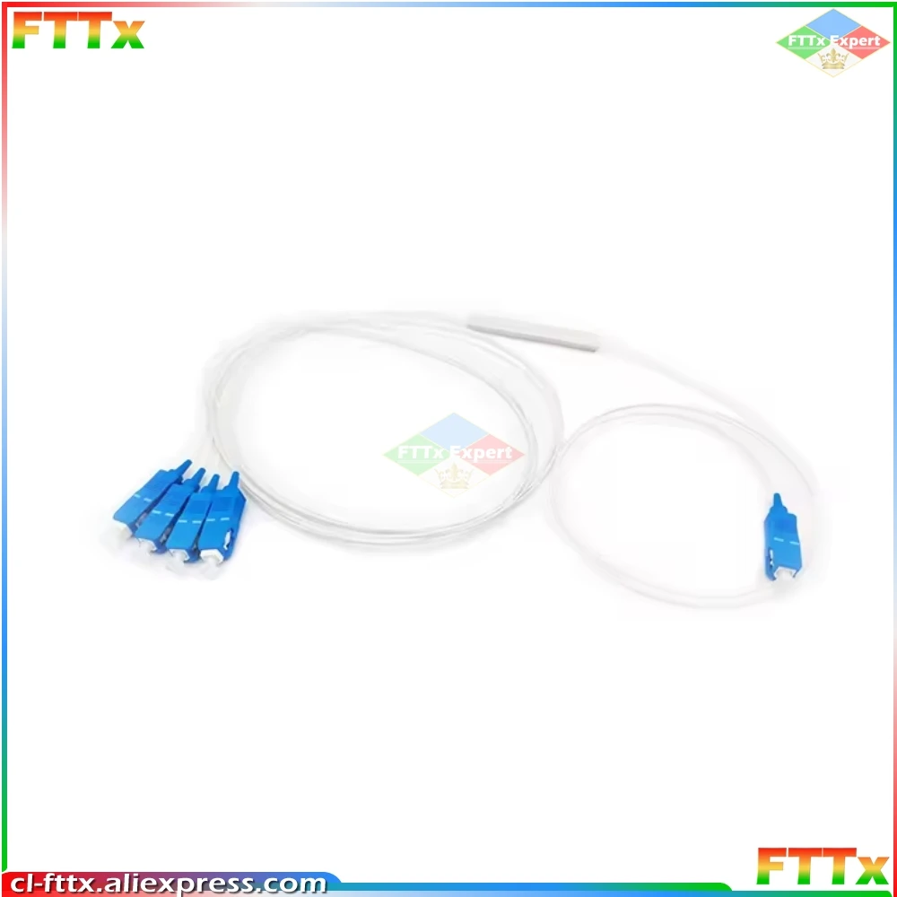 

Free Shipping 5pcs/lot 1X2 1X4 1X8 1X16 PLC SC/UPC Fiber Optic Single Mode 0.9mm G657A1 LSZH 1m PVC FTTH Fiber Optic Splitter