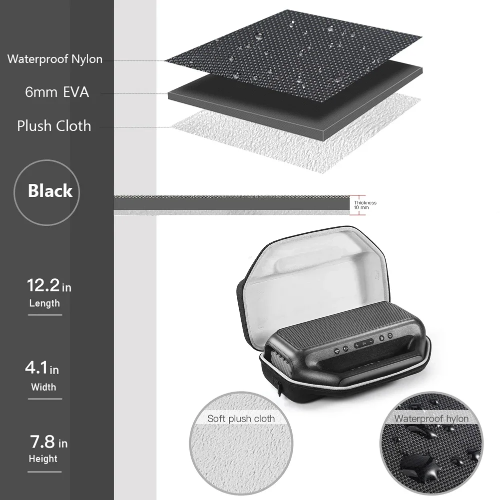 eva-ハードキャリングケース防水ハードトラベルケース耐衝撃ポータブルキャリング収納袋-anker-soundcore-boom-2-スピーカー用