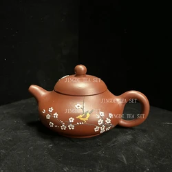 210ml Authentic Yixing Purple Clay Teapots Famous Handmade Tea Pot Ball Shaped Infuser Beauty Kettle Zisha Tea Set Gifts