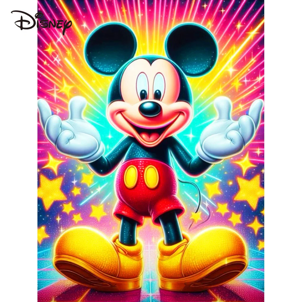 Disney Mickey Mouse Diamond Painting Cartoon Craft Kit Mosaic Cross Stitch Embroidery Picture of Rhinestones Kids Room Decor