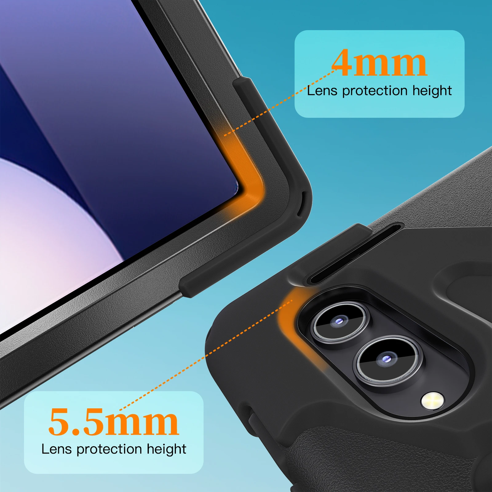 حافظة لهاتف سامسونج جالاكسي تاب S11 الترا 2025 SM-X930 X936 X936B حافظة مقاومة للصدمات مع حزام الكتف وغطاء مدرع #5