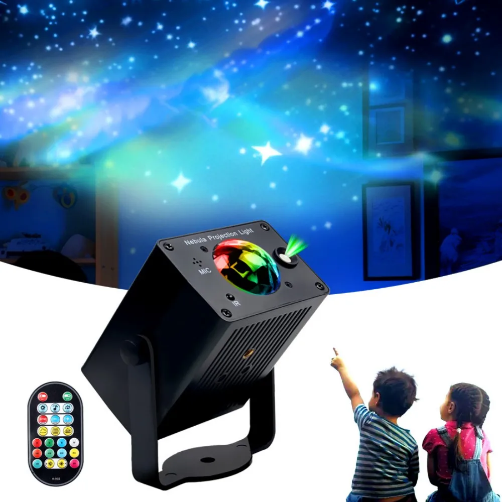 Starry Sky Projection Light Car Laser Music Water Pattern Light LED Nebula Stage Night Lights for Party Decoration Birthday Gift