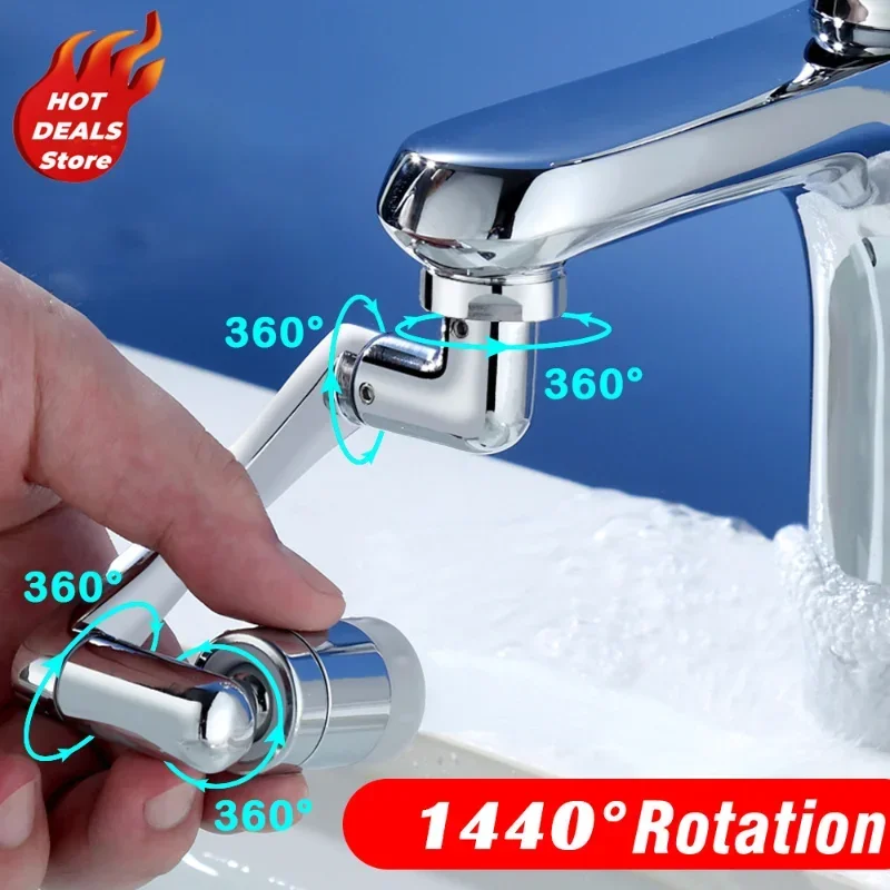 Mechanical Arm Universal Faucet Extender Splashproof Artifact Lengthened Water Nozzle Swivel Joint Multifunctional Universal