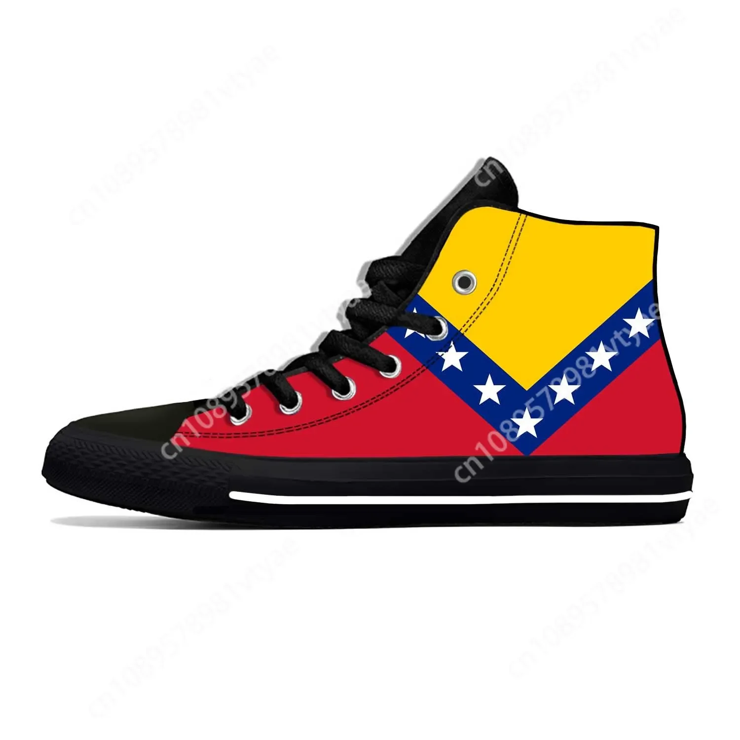 Venezuela Venezuelan Flag 7 Stars Patriotic Pride Casual Cloth Shoes High Top Comfortable Breathable 3D Print Men Women Sneakers