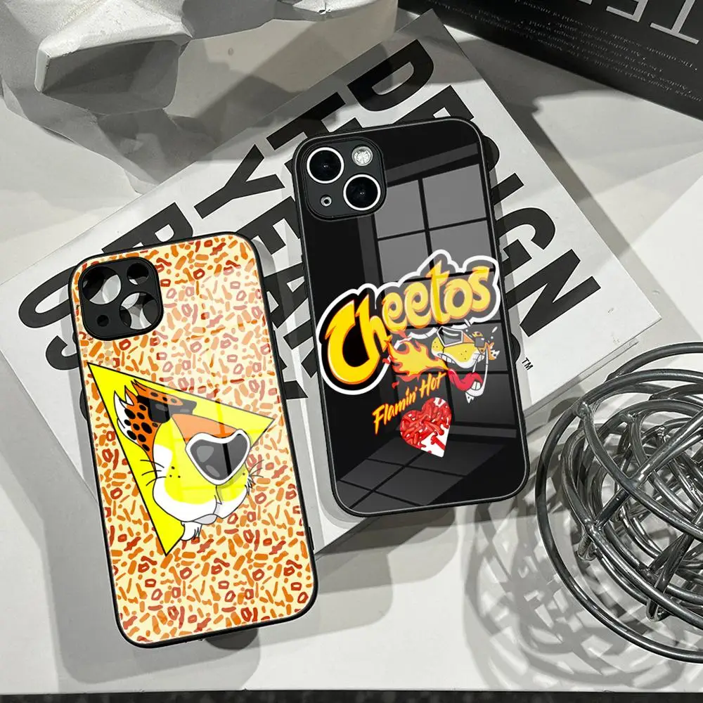 Funda para Teléfono con Estampado H-ot C-heetos, Transparente, Cambia de Color, para iPhone 11-16, Anti-caídas, TPU, Ajuste Delgado