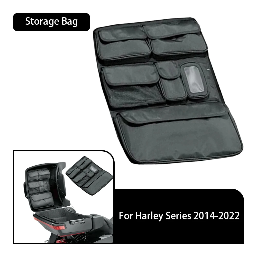 

For Harley Glide Touring Street GLIDE FLHX Road King FLHR Tour Pak Motorcycle Black Storage Box Lid Storage Bag 2014-2019