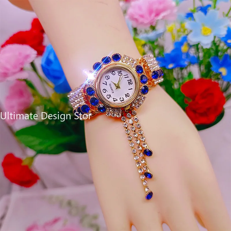 Fashion Women Watch with Shiny Diamond Watch Ladies Luxury Brand Ladies Casual Women Bracelet Crystal Watches Relogio Feminino