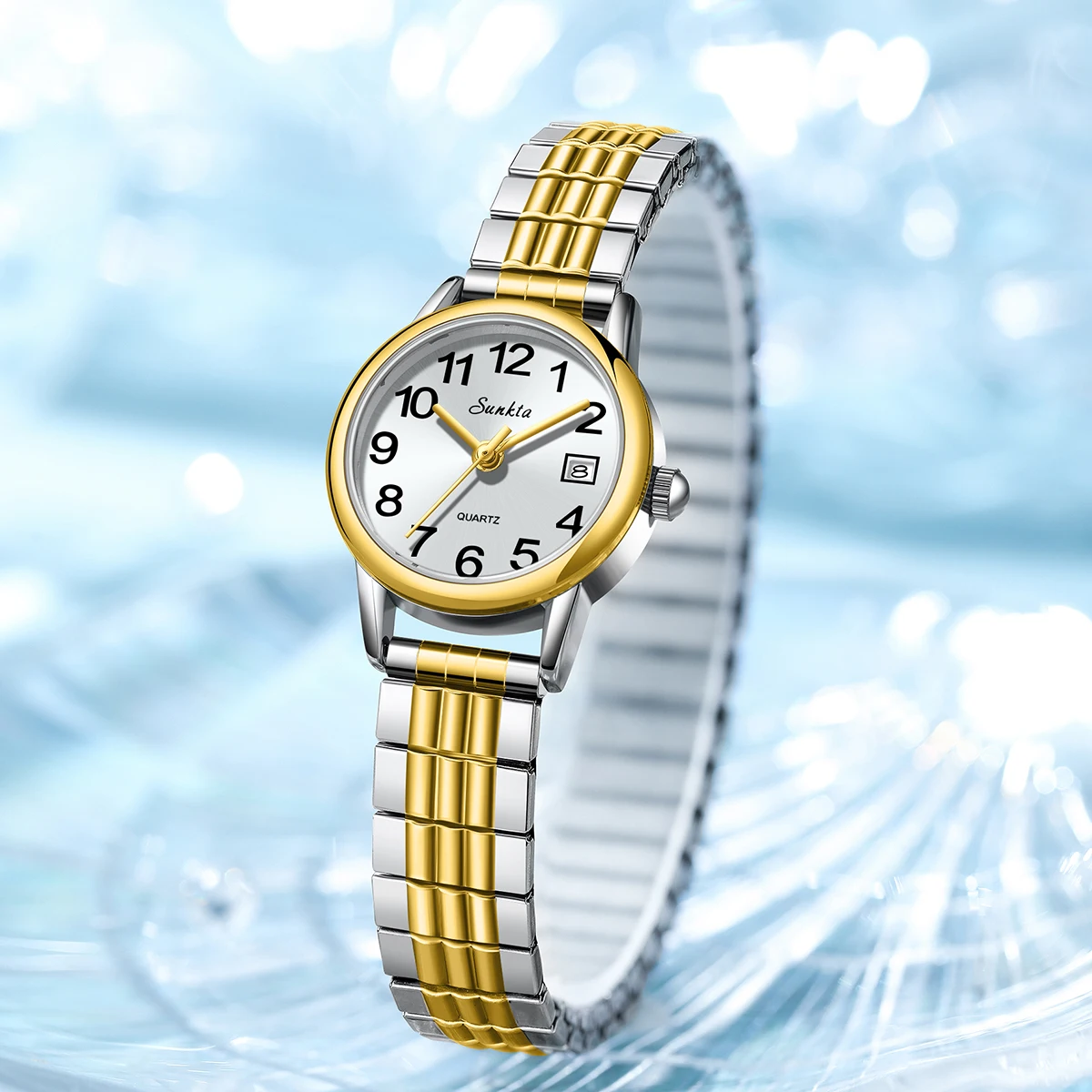 ساعة كوارتز فاخرة من LIGE للنساء، ساعة أنيقة من الفولاذ المقاوم للصدأ، مضيئة مقاومة للماء، تاريخ تلقائي، ساعة يد للسيدات