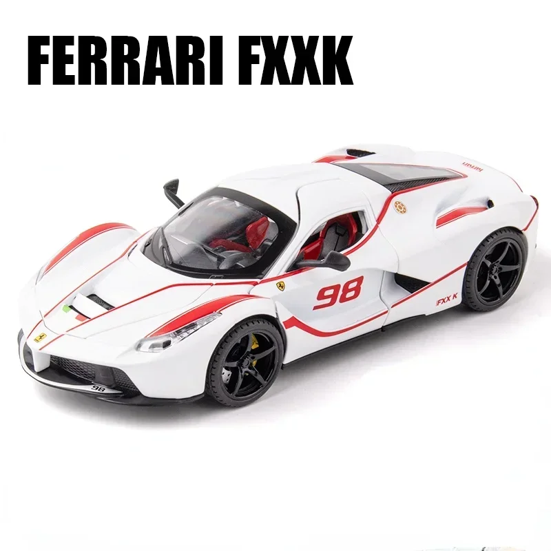 1/22 Ferrari FXXK Super Auto Legierung Auto Modell Sound Licht Ziehen Kinder Junge Metall Spielzeug Auto Dekoration Kid Mini auto Sammeln