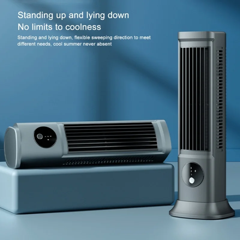 Bladeless Tower Fan Professional Quiet 3 Speeds USB Desktop Vertical Table Fan For Bedroom Home Office Dormitory