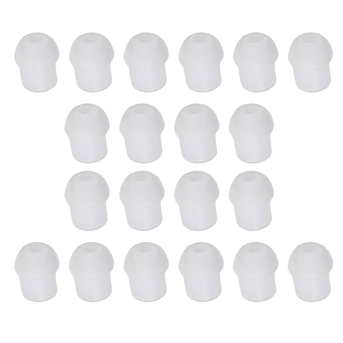 -NEW 20pcs Silicone In-Ear Earbuds Mushroom Eartip Ear Bud For Radio Earpiece Headset