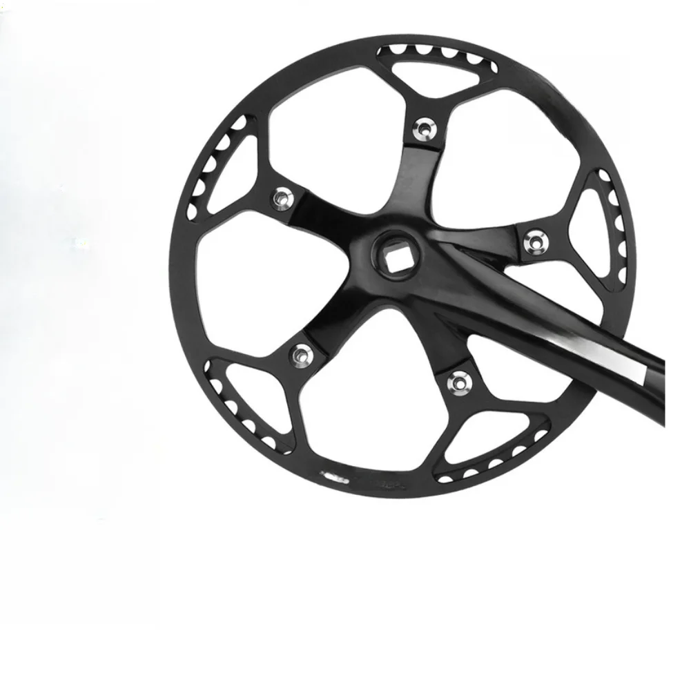 Lightweight Aluminum Alloy Folding Bike Sprocket for Single Speed and BCD130mm Disc Systems with Integrated Chain Guard