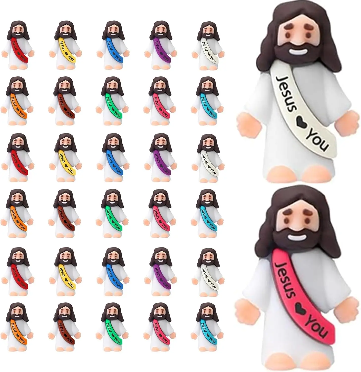 Kleine Jesus-Figuren, Mini-Jesus-Figuren, Miniaturfiguren zum Verstecken, religiöse Geschenke für Ostereierfüller