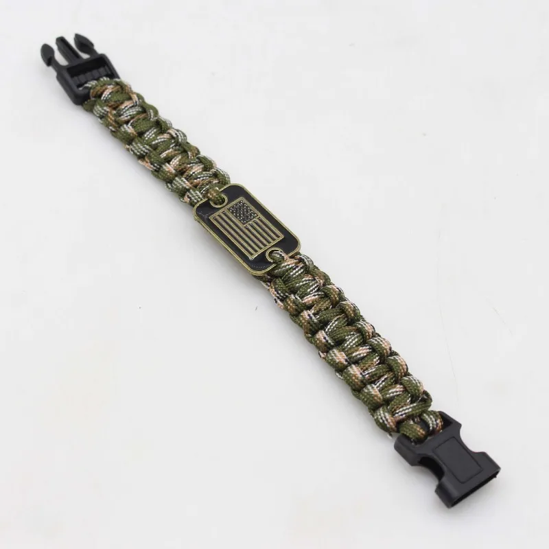 Paracord pulseira ao ar livre presente promocional evento caridade pulseira artesanal sete núcleos paracord tecido pulseira