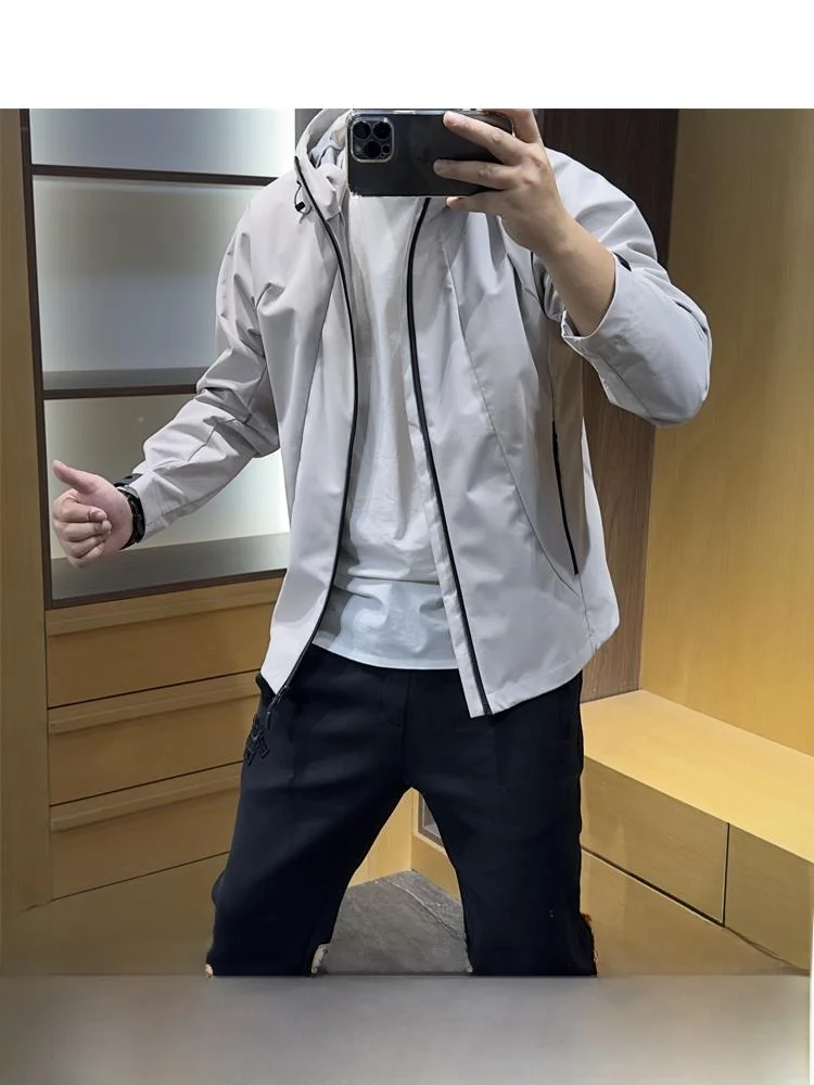 

Profional ade Outdoor Men's Jaet Busin Series TRAIN System Drting Jaet Long Sve Hooded Stand Fit Autumn Wear