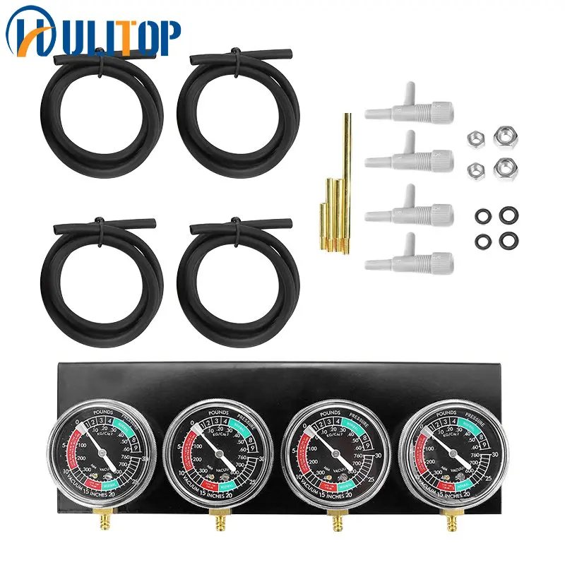 4Pcs/Set Motorcycle Carburetor Gauges Fuel Vacuum Balancer For 2/4 Cylinder Diagnostic Tool With Hose For Honda/Yamaha/Suzuki