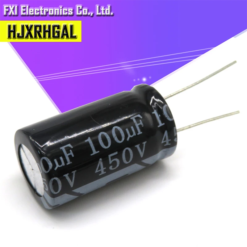 5PCS 450v100uf 100uf450v 18*35 450v 100uf 18x35 Electro Electrolytic capacitor