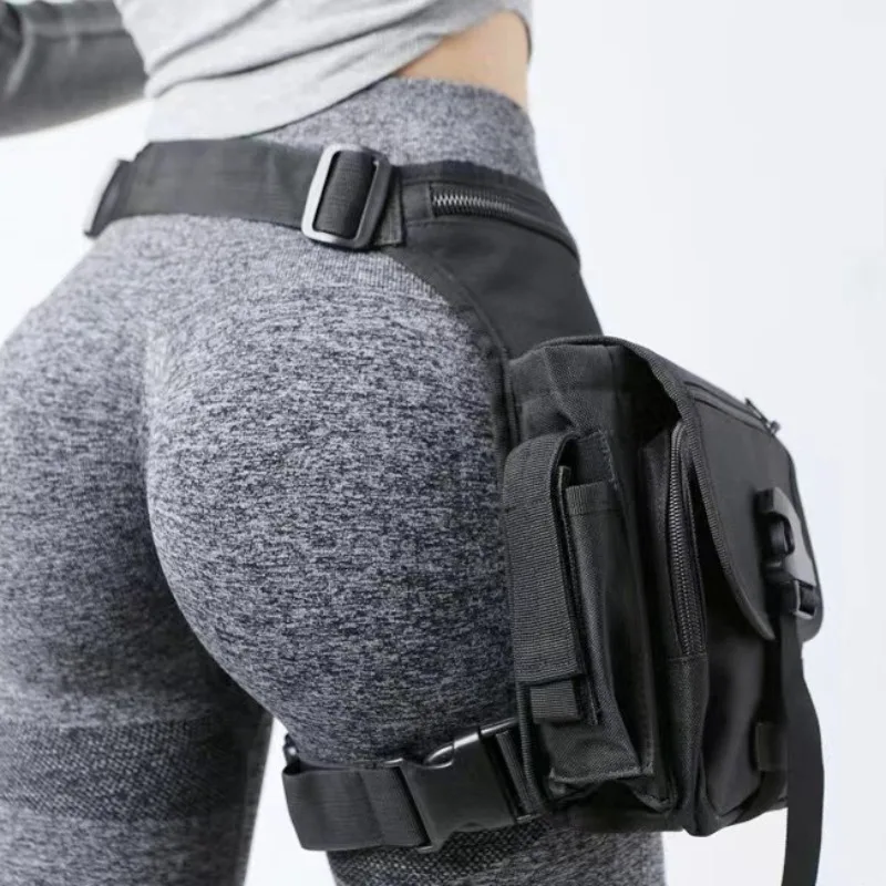 Men's Leg Bag Multifunctional Waist Pack Adjustable Thigh Belt Hiking Sports Cycling Waterproof Nylon Bag Motorcycle Backpack
