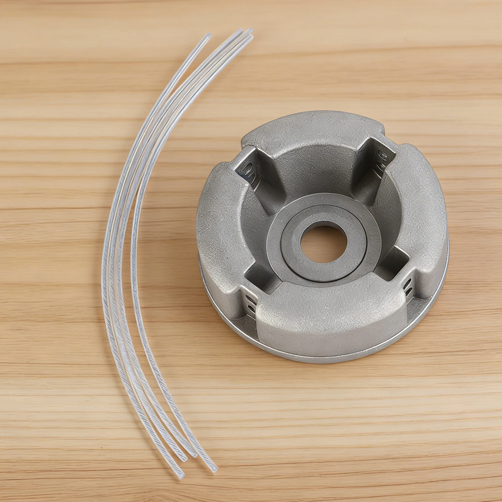 

Universal Aluminum Grass Trimmer Head with Steel Wire Ropes Eater Trimmer Head Replacement Grass Trimmer Head for Lawn Mower