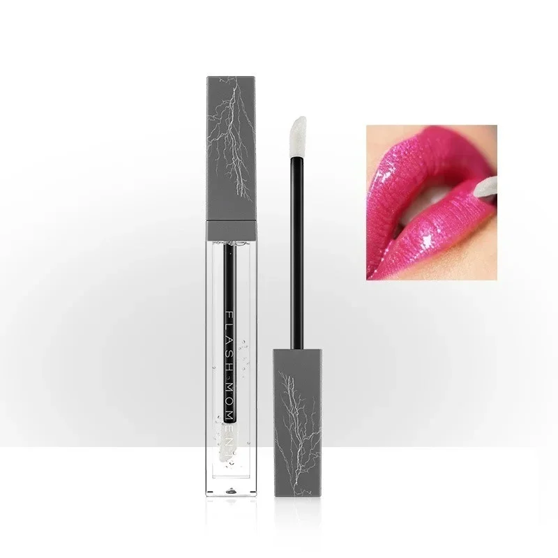 Bálsamo labial de vidrio transparente incoloro, crea una forma de labios Sexy y regordeta, proporciona hidratación de larga duración como retención de maquillaje