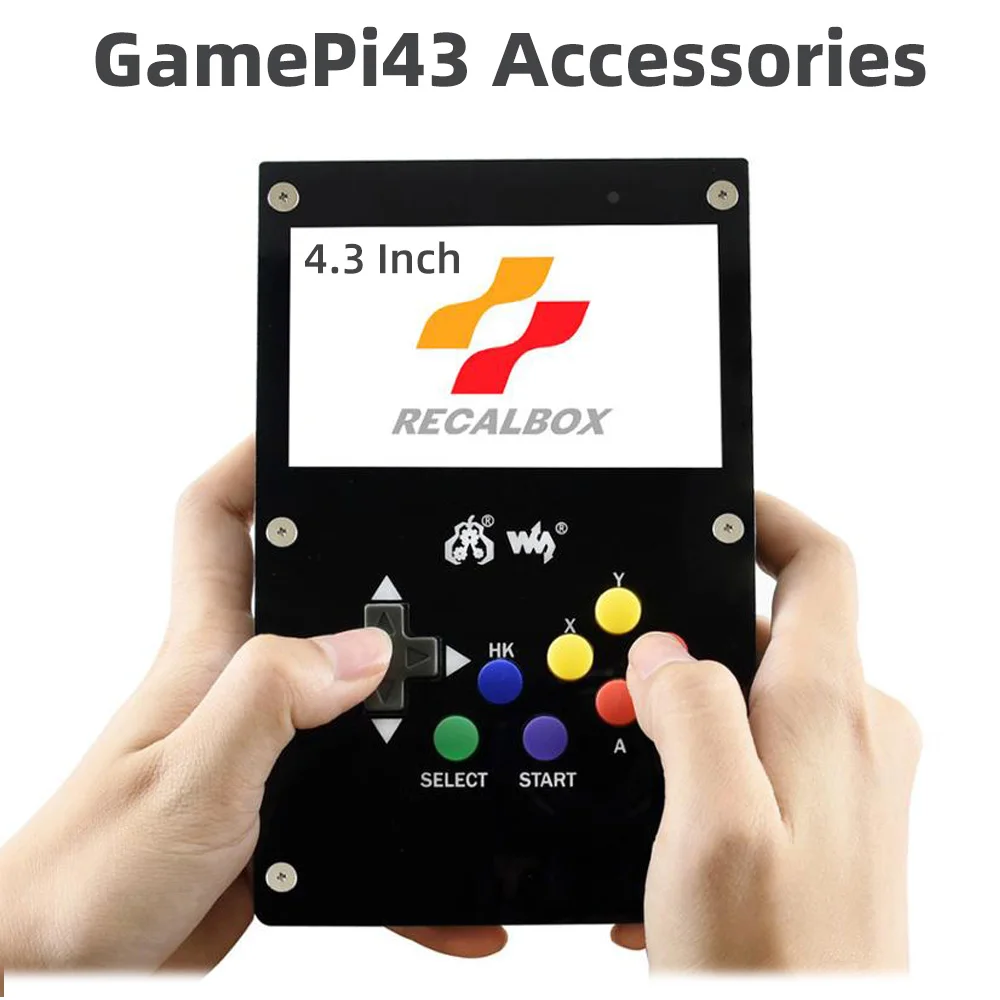 Raspberry Pi GamePi43 Portable Video Game Console Accessories with 4.3 Inch IPS Display Screen LCD Based on Raspberry Pi 4 3B+ 3