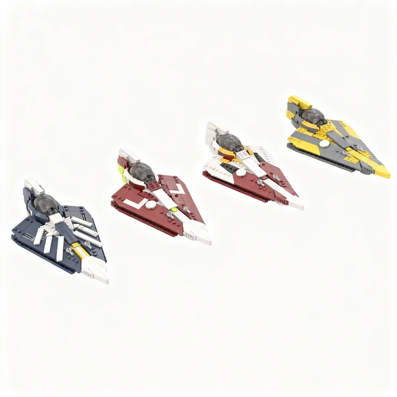 

1353pcs MOC SW Jed Delta 7 Starfighters 4 Colours BUNDLE Star Battle Model Building Blocks Christmas Gifts Construction Toys