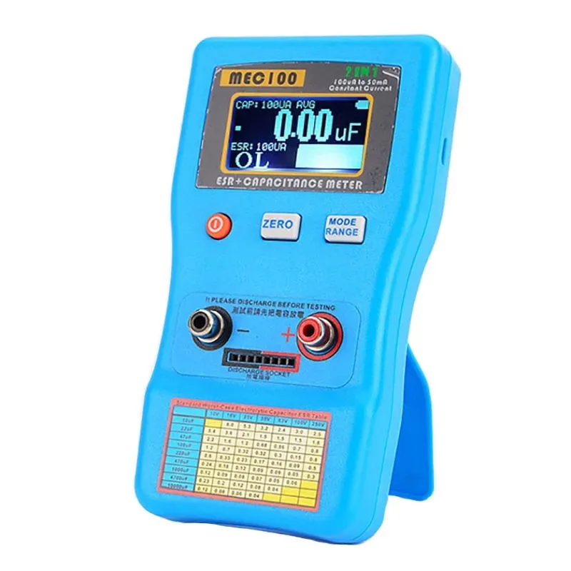 High Precision Capacitance Analyzer Digital Display Auto Range Electrolytic Capacitor ESR Meter Capacitance Meter MEC-100