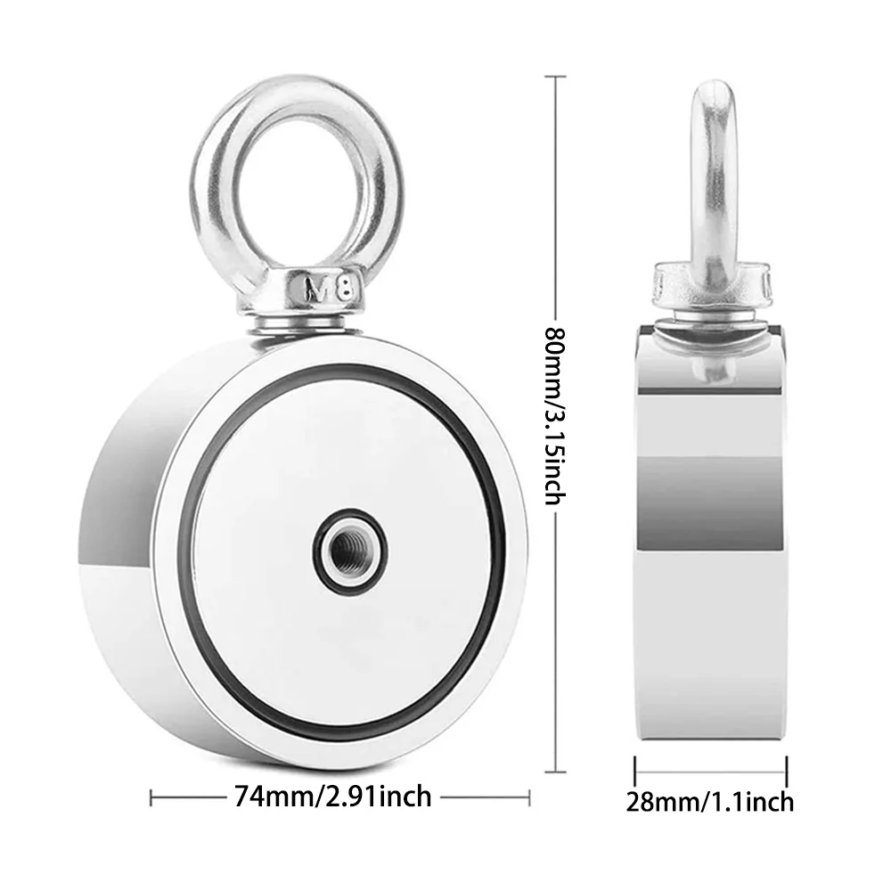 Strong Neodymium Magnet Double Side Search Rare Earth Magnetic hook Super Power Salvage Fishing Magnet Stell Cup Holder