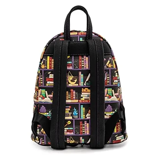 Disney Princess Books Classics Womens Double Strap Shoulder Bag Purse Villains Books Lady Bags Sequin Schoolbag for Girls