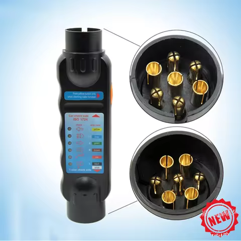 12V 7 Pin Car Towing Light Tester Trailer Plug Socket Diagnostic Tools Caravan Towing Tow Bar Light Wiring Test Accessories