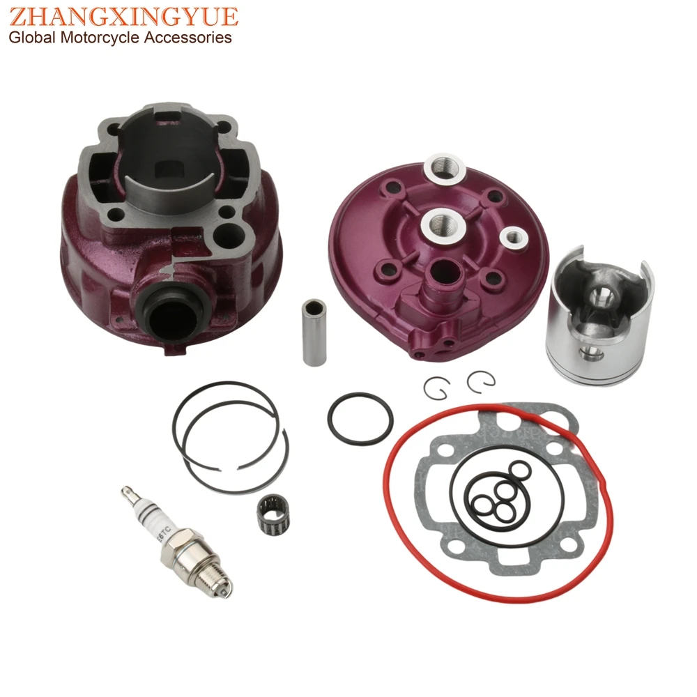 Motorcycle 90cc Big Bore Cylinder Kit & Crankshaft For Generic Trigger 50 SM X Competition 50cc AM6 Minarelli Engine 2T