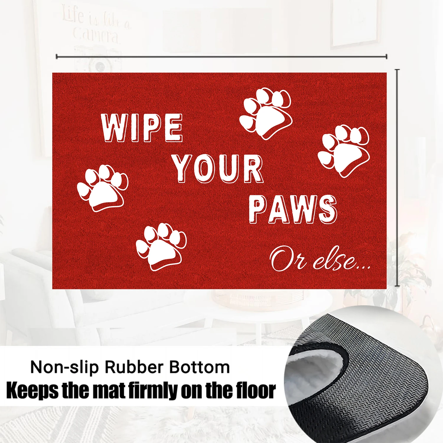 مسح الكفوف الخاصة بك الأحمر ممسحة القط الكفوف المطاط الحمام المطبخ حصيرة حديقة باب المرآب الكلمة حصيرة عدم الانزلاق السجاد مدخل البساط #6