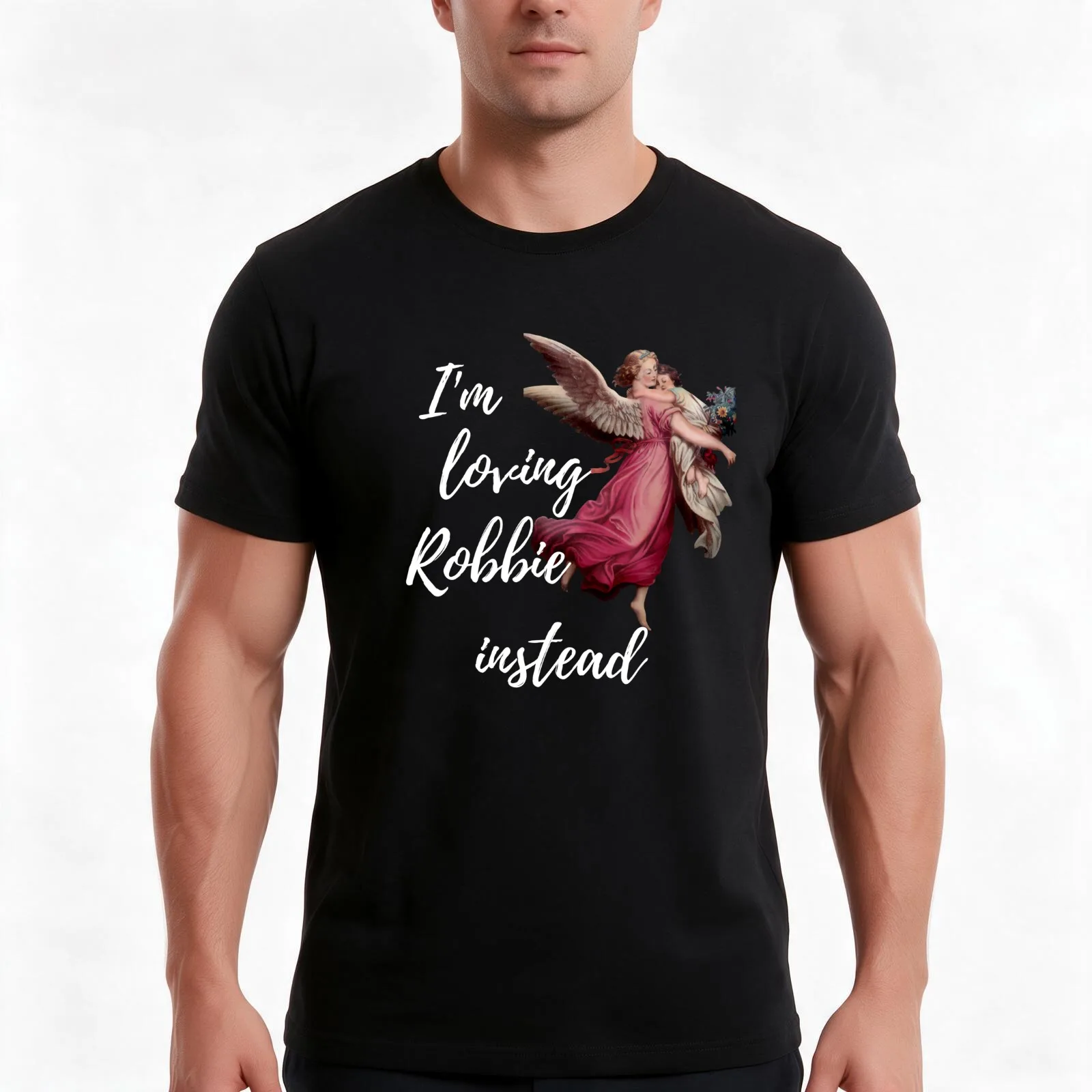 I'm Loving Robbie Instead | Robbie Angel Edition T-Shirt, Summer Casual Cotton Tee, Oversized Streetwear Tops, Unisex Men Women