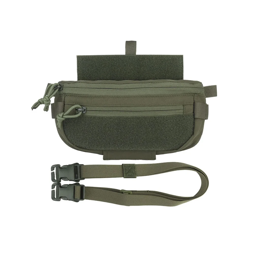 Outdoor Vest Accessories Pouch, Expansion Pack, Dual Purpose Camo, Multi Function Lower Abdominal Bag,Single Shoulder Bag