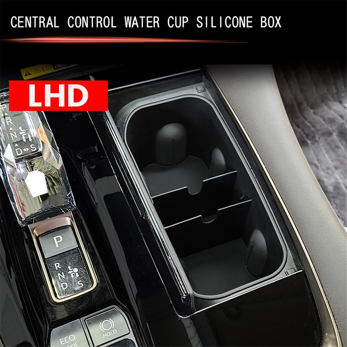 Car Center Console Silicone Water Cup Holder Storage Box for Toyota Alphard Vellfire 40 Series 2024 LHD