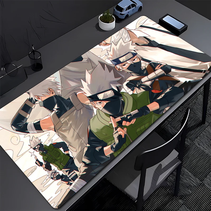 Mouse pad grande naruto hatake kakashi gamer teclado almofadas protetor de mesa de jogos laptops mousepad deskmat pc tapete mousepad