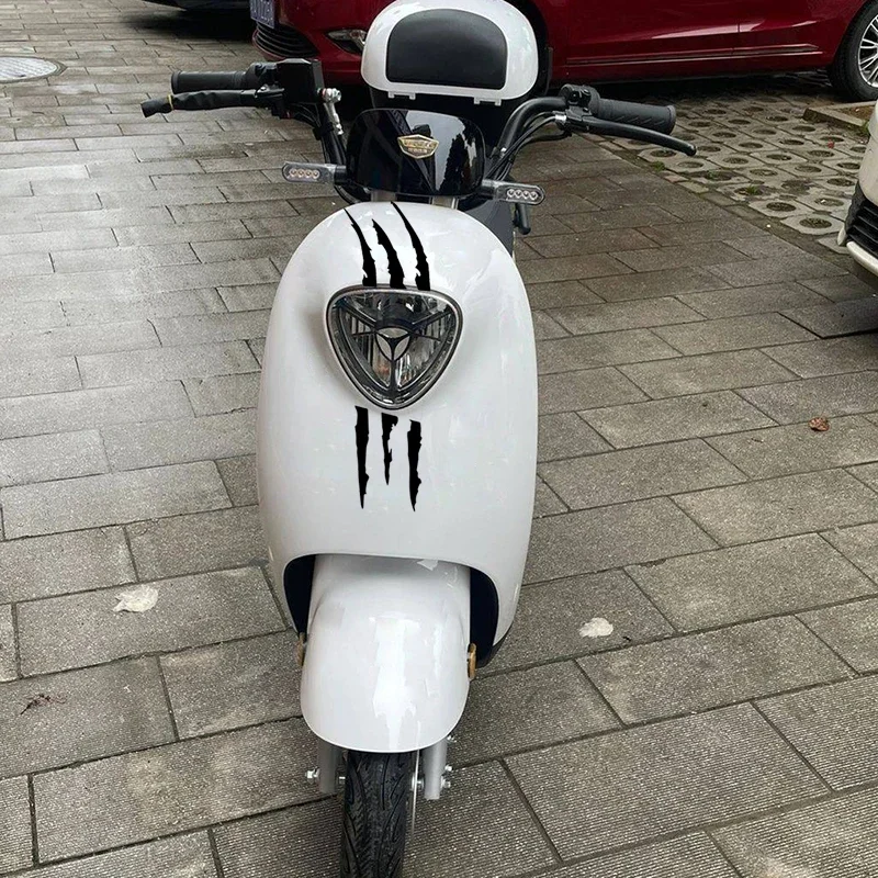 Motorcycle Car Sticker Universal Monster Claw Scratched Stripe Decal Marker Reflective Waterproof Moto Decoration Accessories